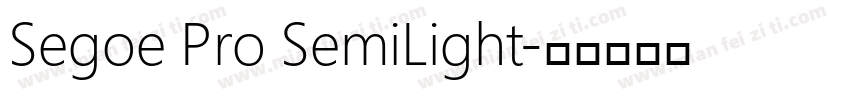 Segoe Pro SemiLight字体转换